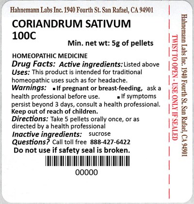 Coriandrum Sativum (coriander) 100c 5g (Coriandrum Sativum (coriander) 100c 5g)